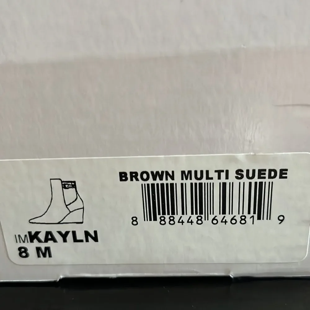 Isaac Mizrahi KAYLN Suede Wedge Bootie Size 8M